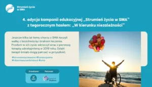 4. edycja kampanii edukacyjnej „Strumień życia w SMA” z tegorocznym hasłem: „W kierunku niezależności”