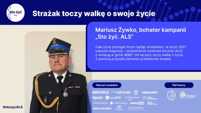 Mariusz Żywko. Kampania edukacyjna „Sto żyć. ALS”