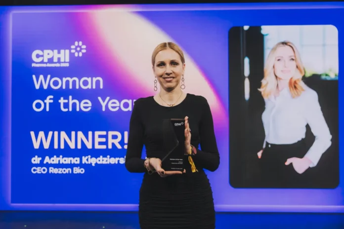 Dr Adriana Kiędzierska-Mencfeld z tytułem Woman of the Year 2025 na CPHI Pharma Awards