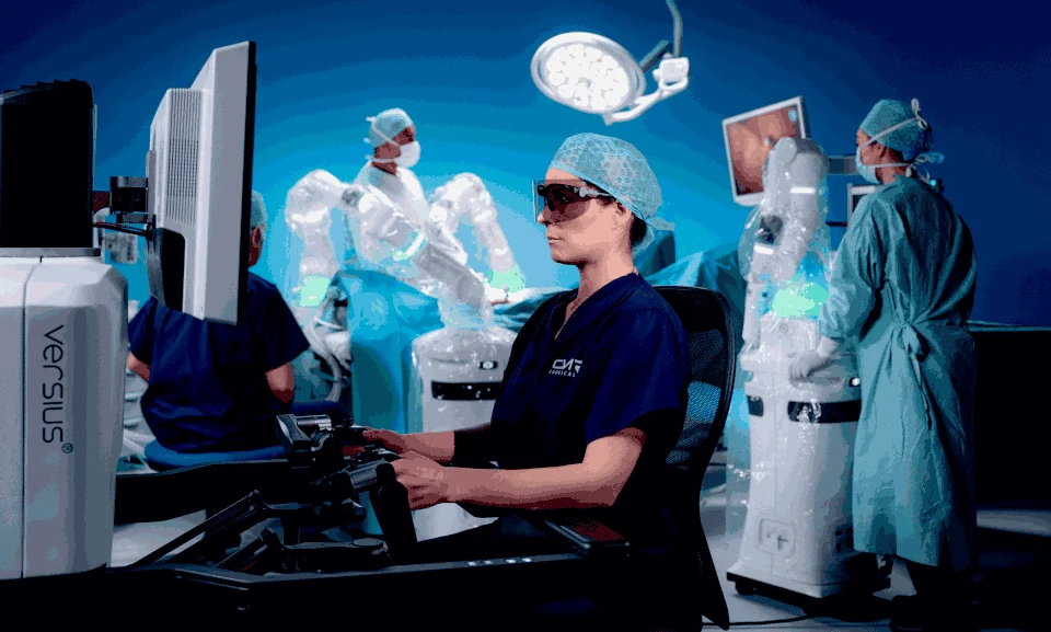 Otwarta konsola. Robot chirurgiczny Versius